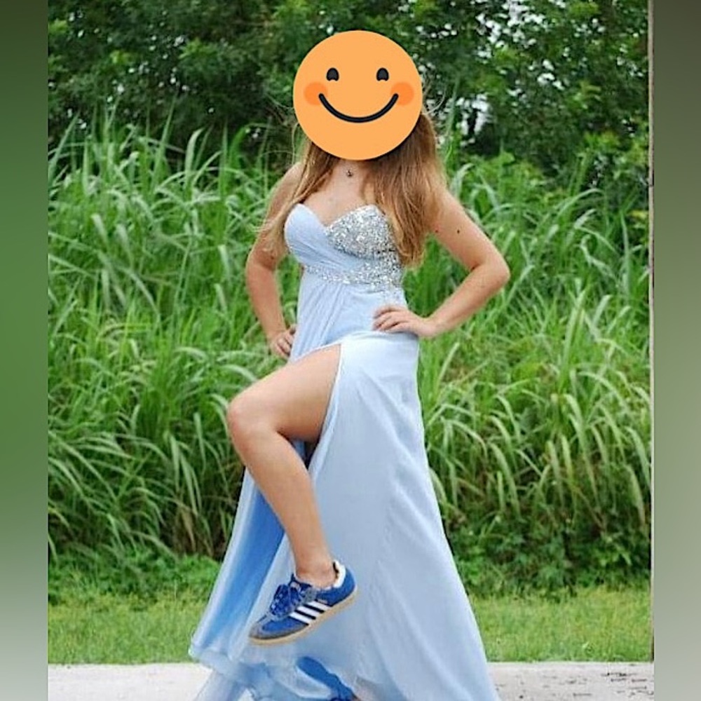 Light Blue Jooz Couture Prom Dress Size 8